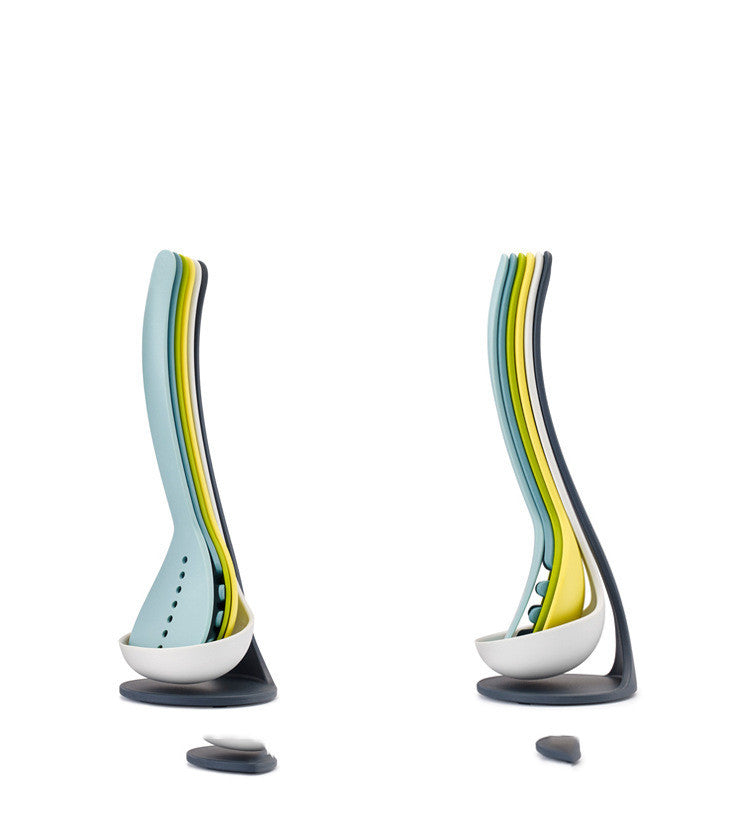 Lanela Kitchen Tools 6Pcs Non-stick Cookware Set Heat Resistant Kitchenware Soup Spoon Spatula Baking Tools Cooking Tools Set Kitchen Supplies