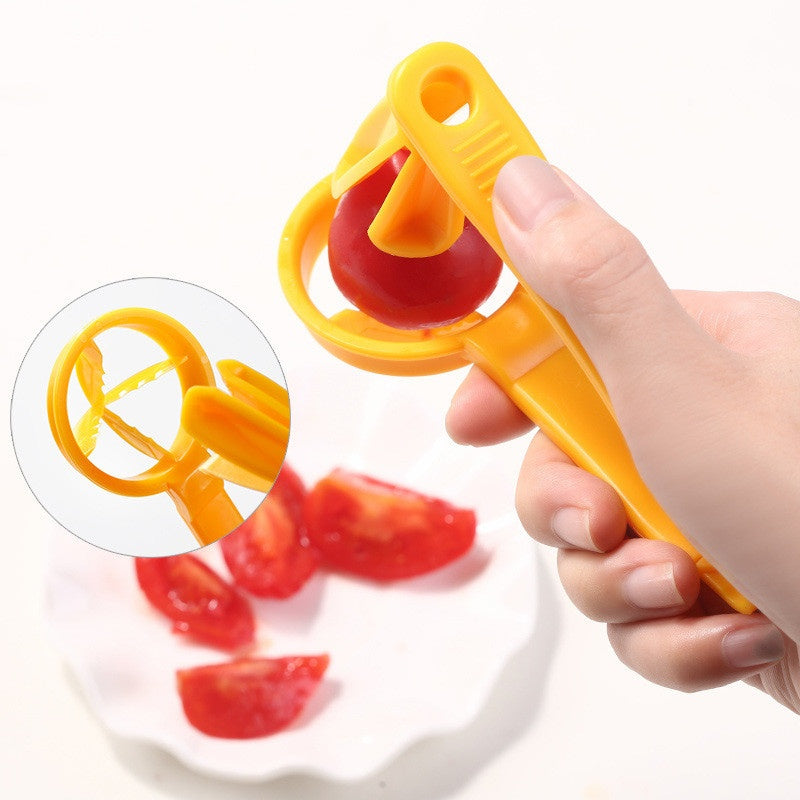 Lanela Kitchen Tools Tomato Slicer Cutter Grape Tools Cherry Kitchen Pizza Fruit Splitter Artifact Small Tomatoes Accessories Manual Cut Gadget